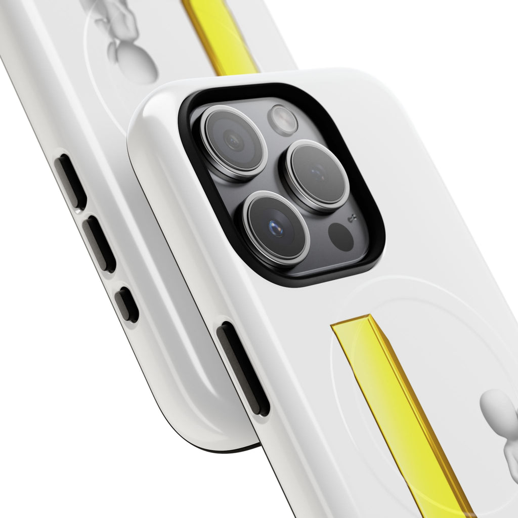 Yellow 3D Letter L with Sitting Figure phone case | Tough Magnetic Case