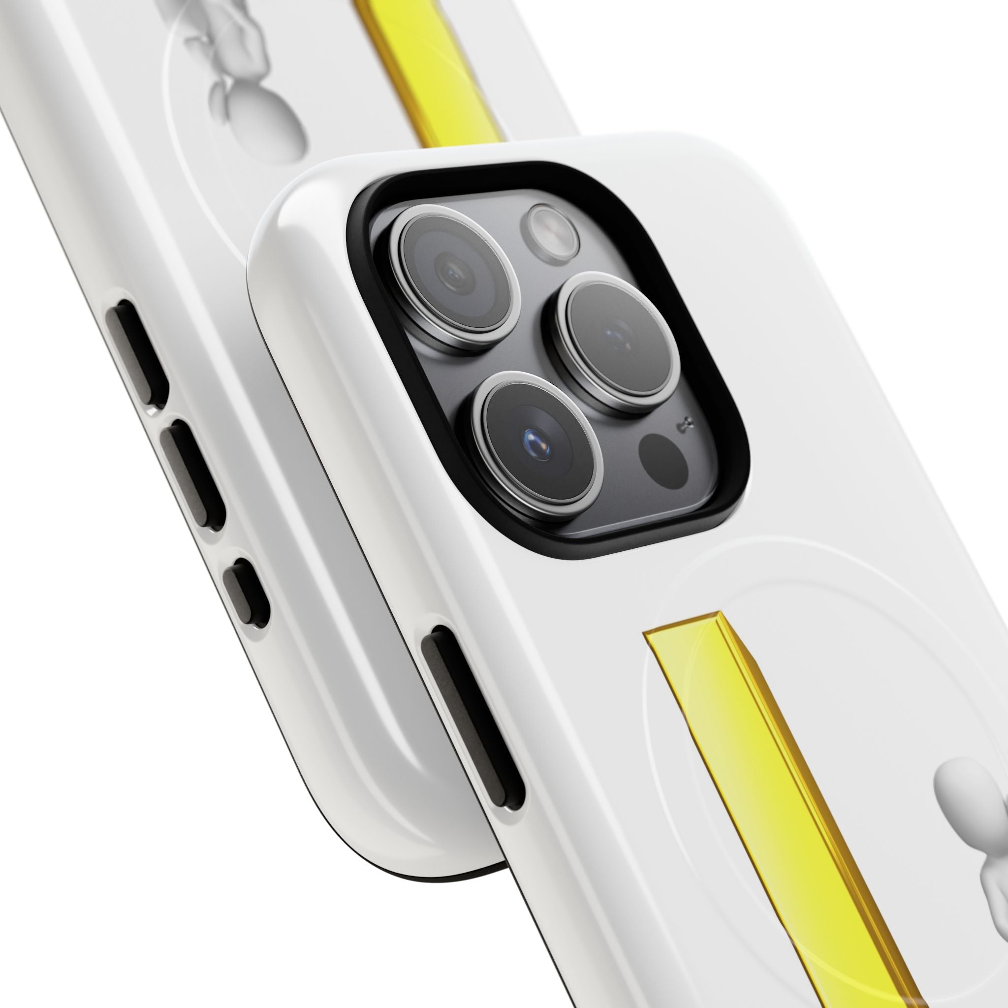 Yellow 3D Letter L with Sitting Figure phone case | Tough Magnetic Case