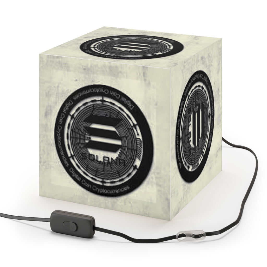 Solana Logo Light Cube Lamp | Cryptocurrency Crypto Nightlight