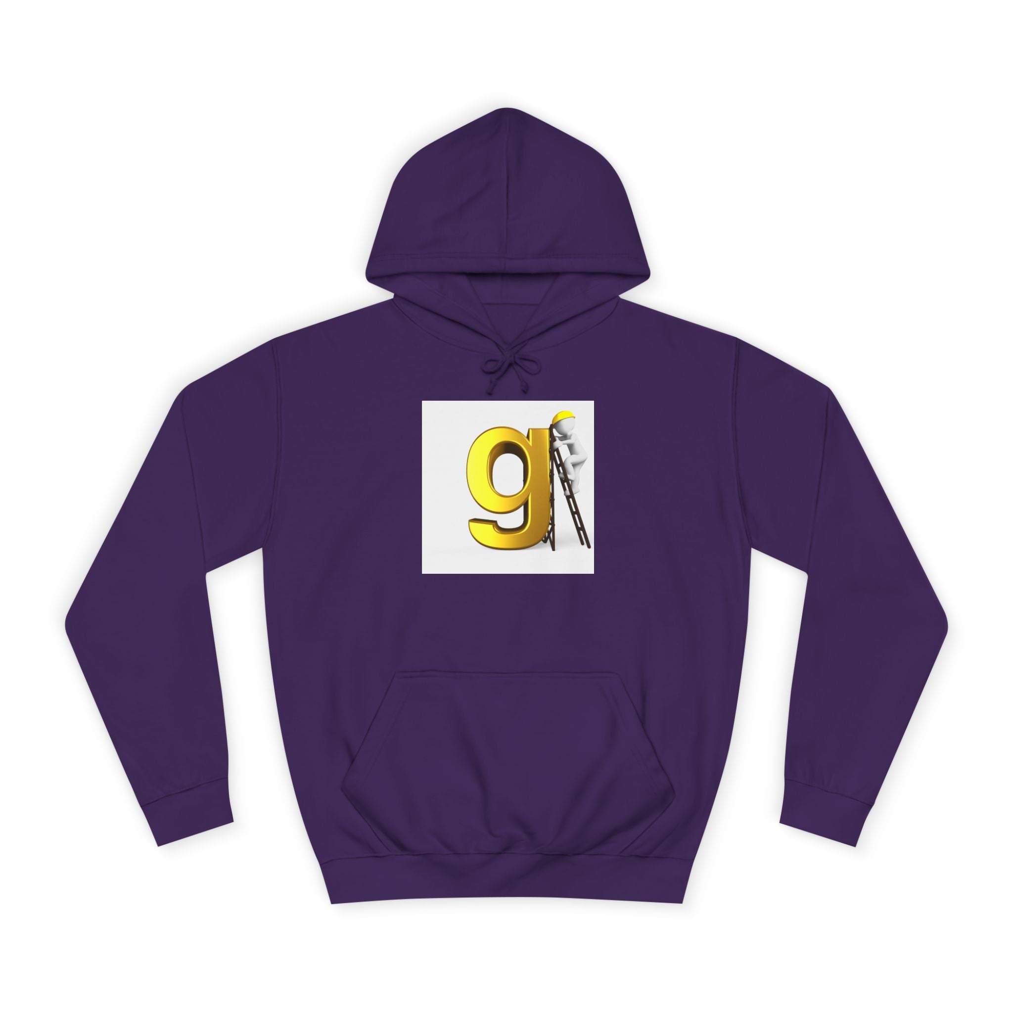 Gold Letter G with Painter Character Hoodie | Initial Monogram
