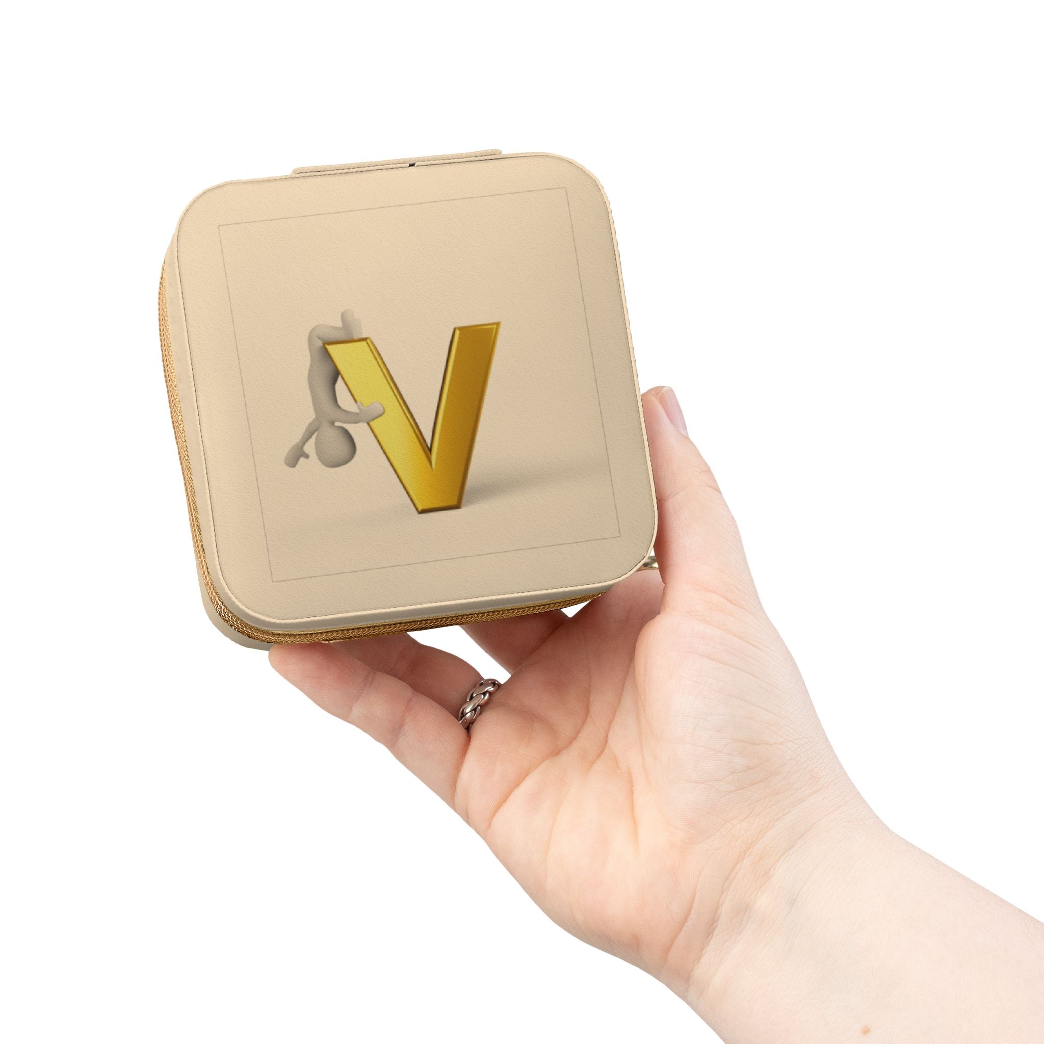Monogram V Jewelry Travel Case | Compact Portable Earring Ring Organizer