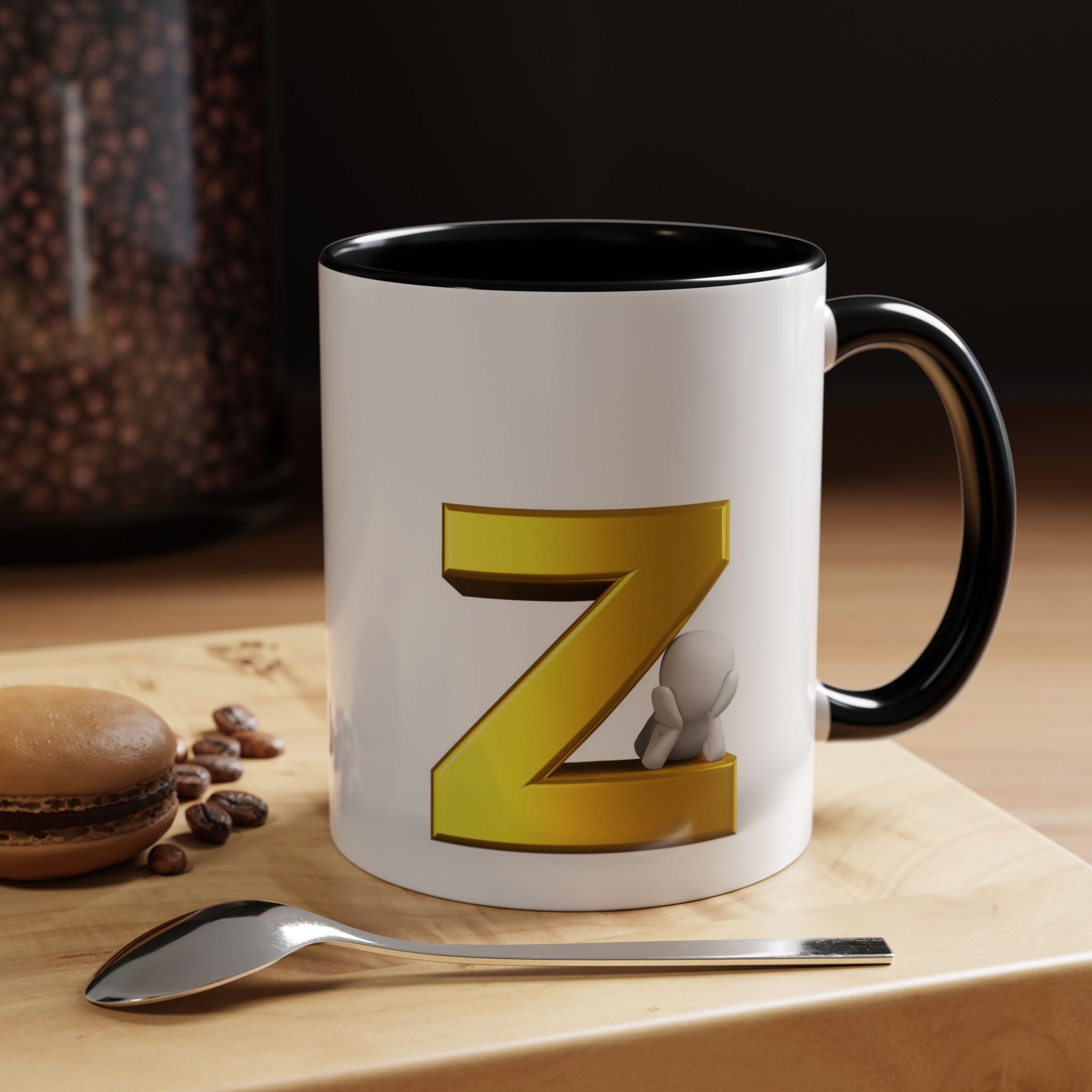 Gold Letter Z Initial Mug | Accent Coffee Mug 11oz or 15oz