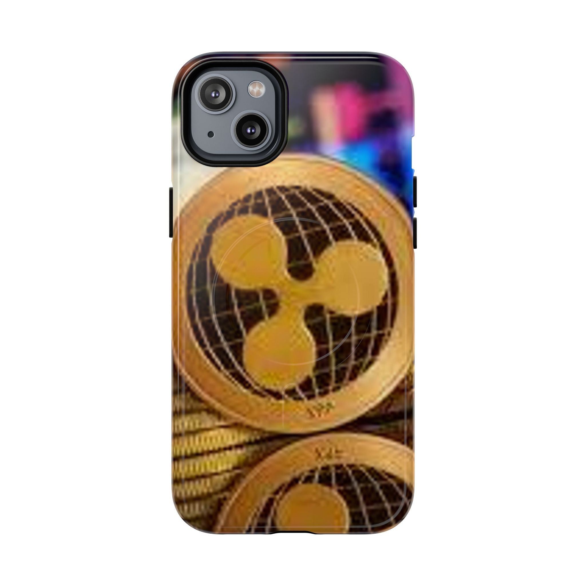 Coque de protection rigide magnétique design Ripple Coin | Coque de téléphone Crypto Ripple
