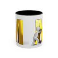 Goldfarbene Buchstabe M mit Farbklecks-Akzent Tasse | Kaffeetasse
