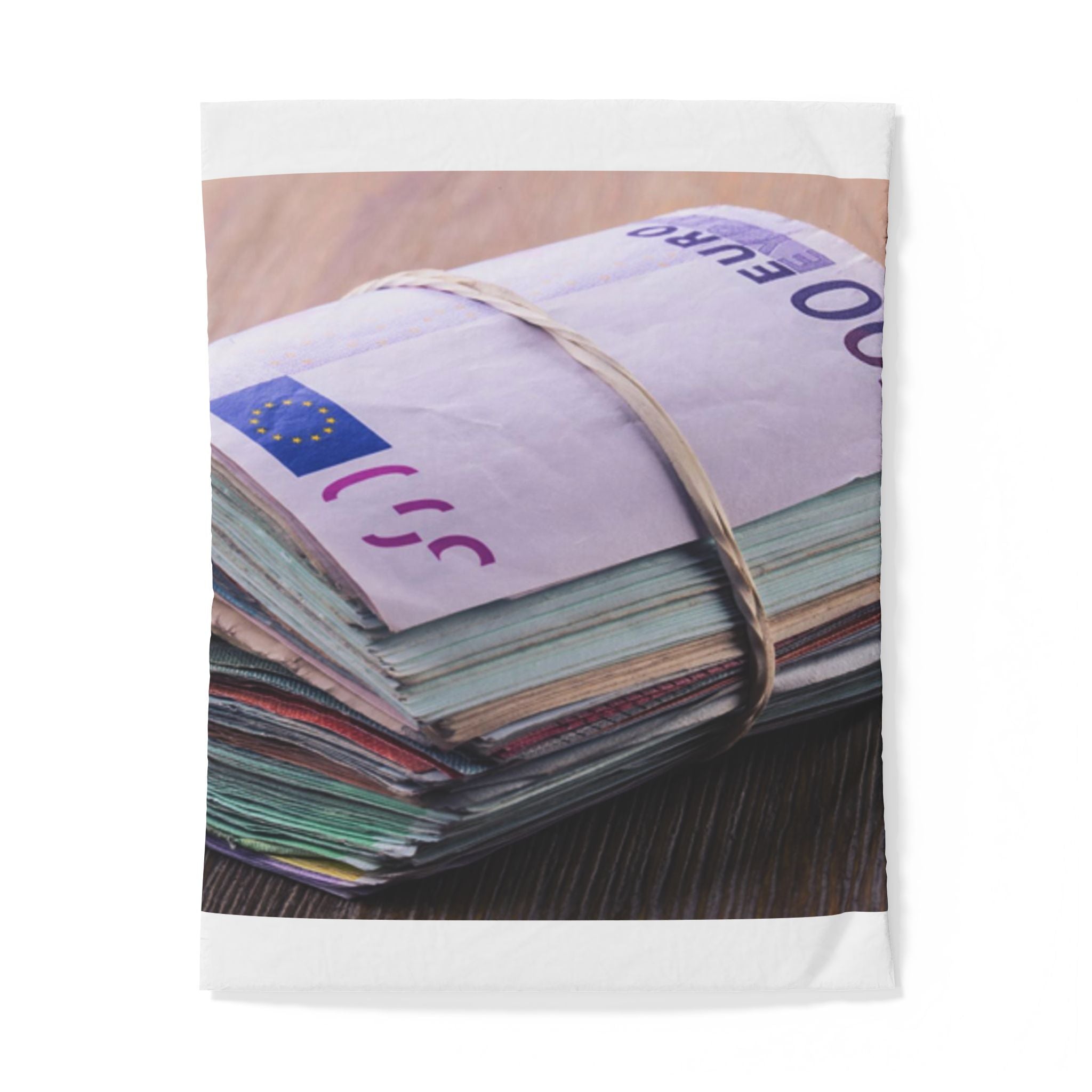 Stack of Euro Banknotes Duvet Cover | Currency Money Photography Bedding