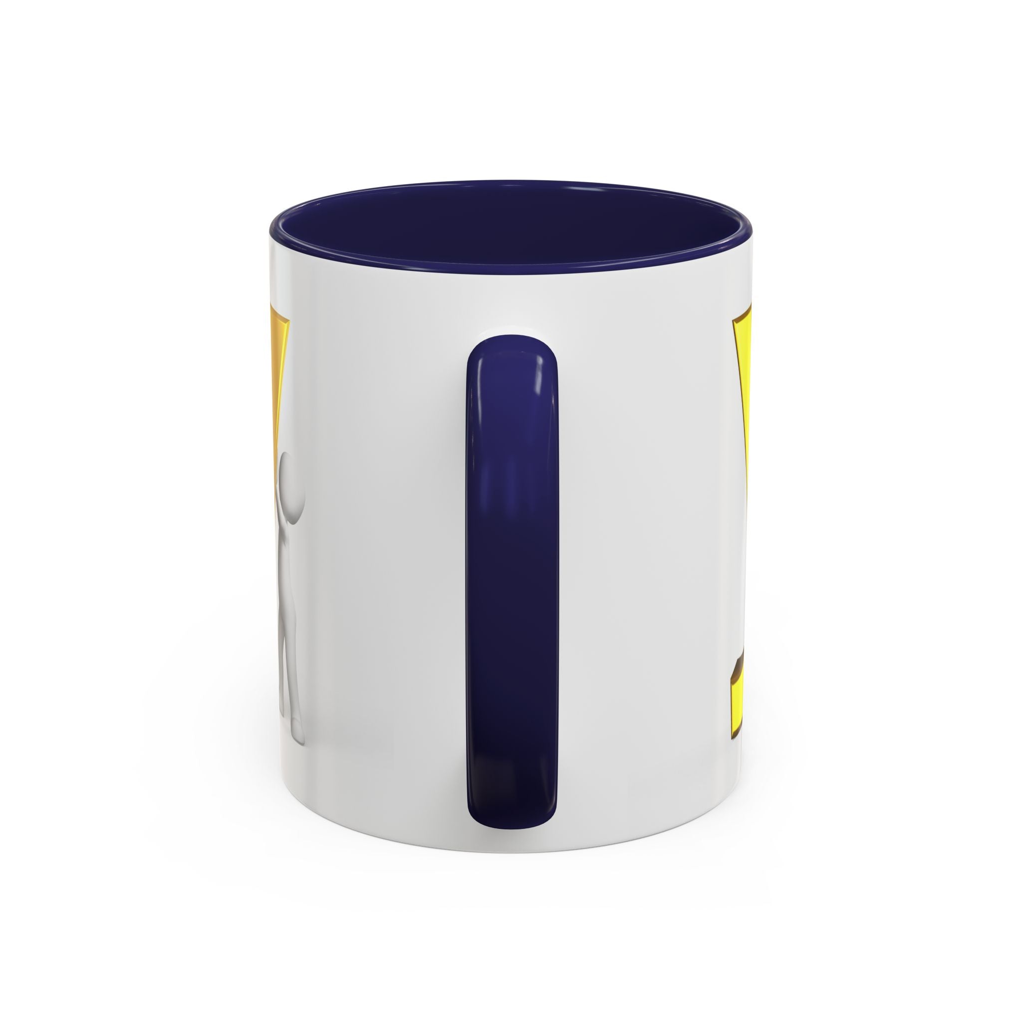 Goldener Buchstabe Y mit 3D-Figur Akzent Kaffeetasse | Initialen Monogramm