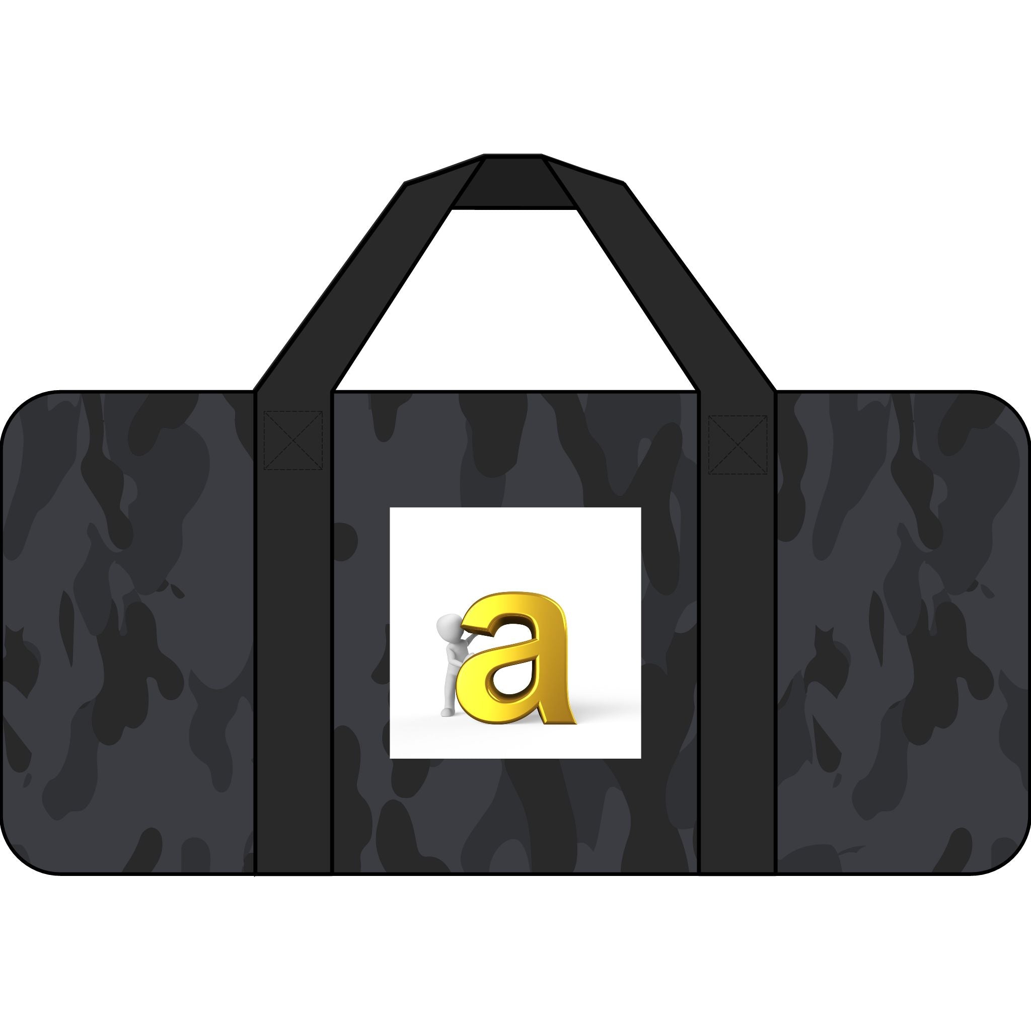 Yellow Letter A Logo Tripper Duffel Bag | Checker or Camo Strap
