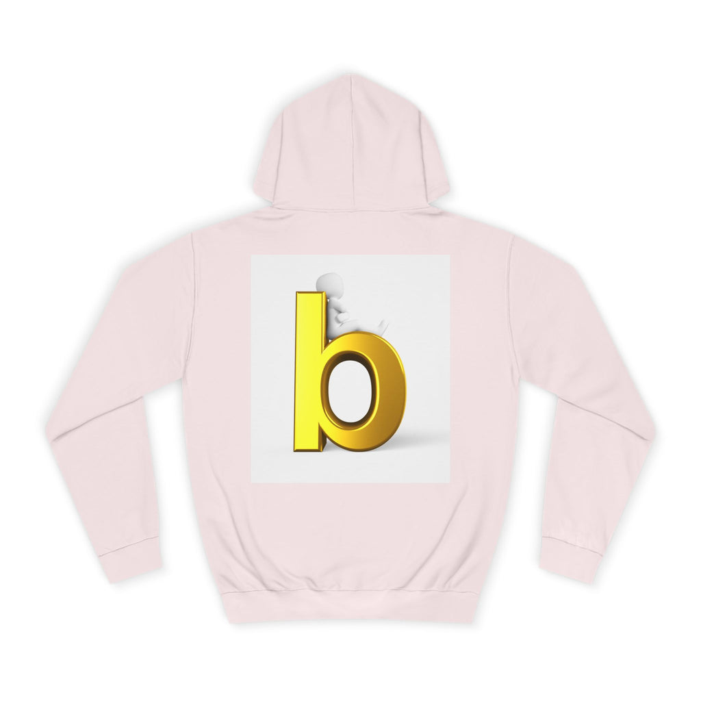 Yellow 3D Letter b Hoodie | Minimal Monogram Initial Sweatshirt