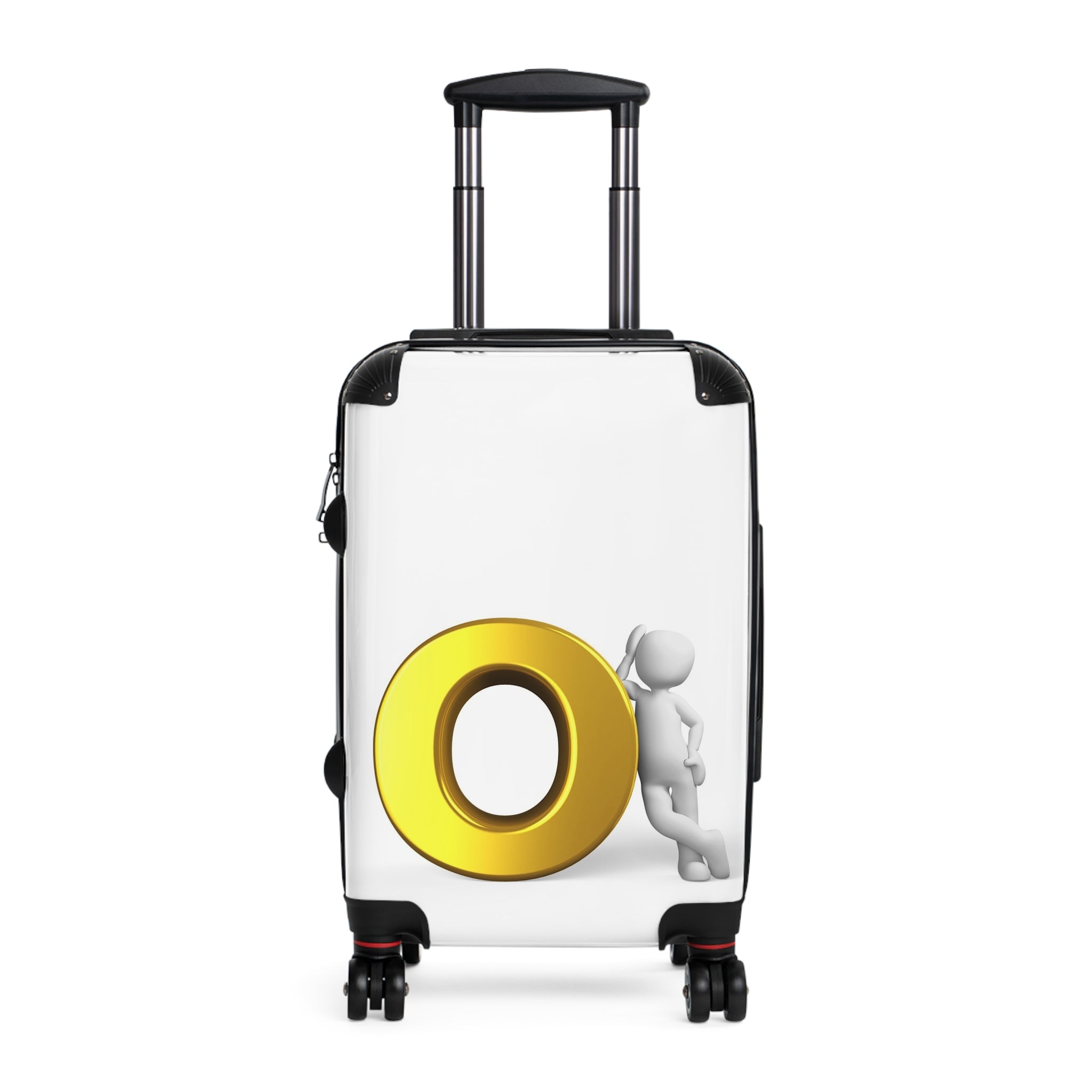 Gold Letter O Leaning Character suitcase | Luggage Cover, Travel Accessory