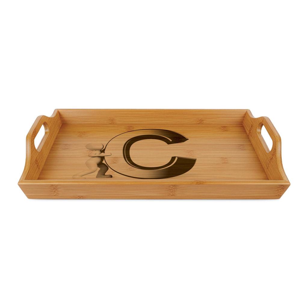 Monogram C Bamboo Serving Tray | Engraved Initial Letter C