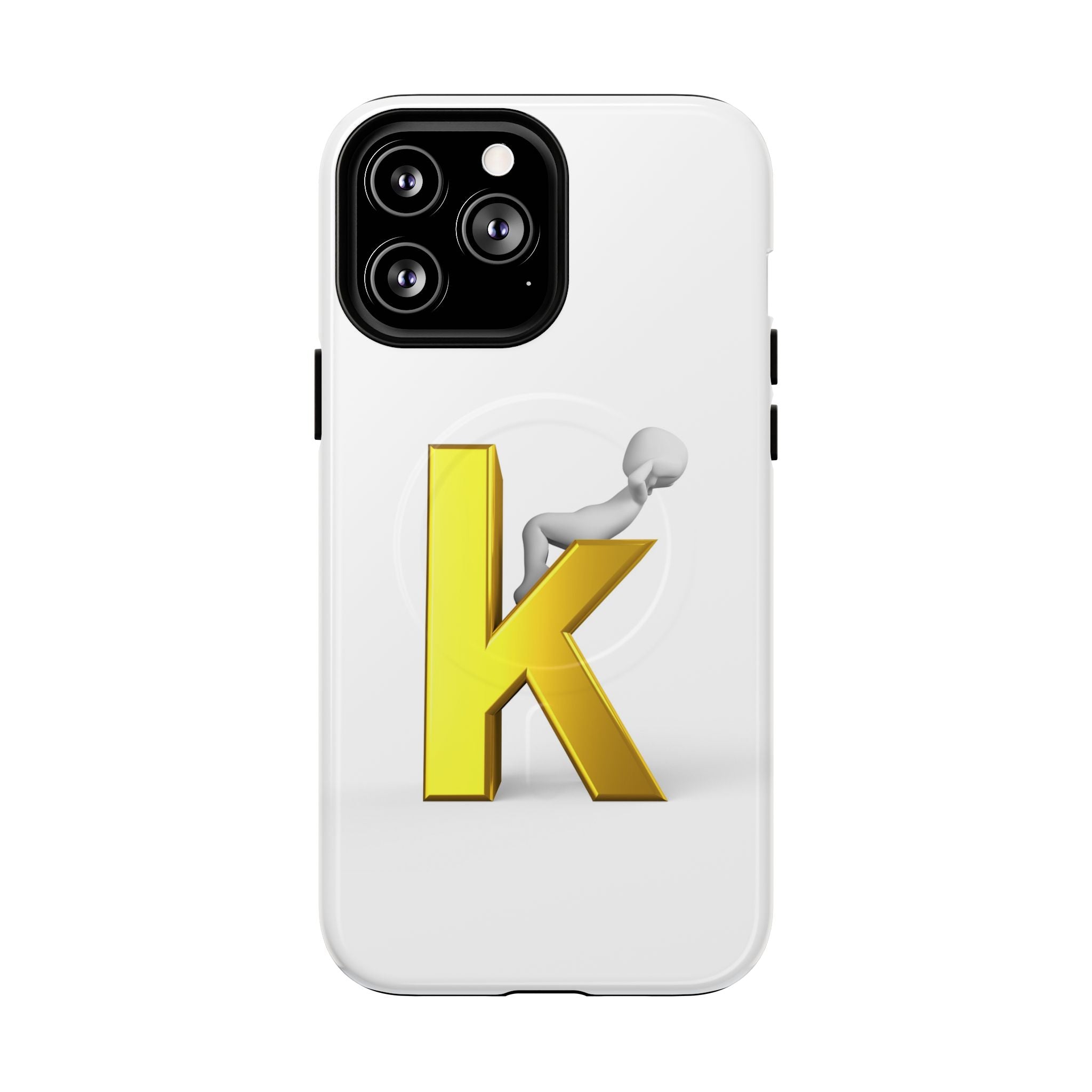 Coque de téléphone avec logo lettre K | Coque magnétique résistante, Monogramme initial
