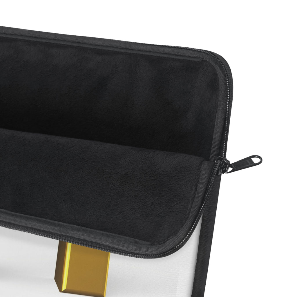 Gold 3D Letter H with Climbing Figure Laptop Sleeve | Monogram H