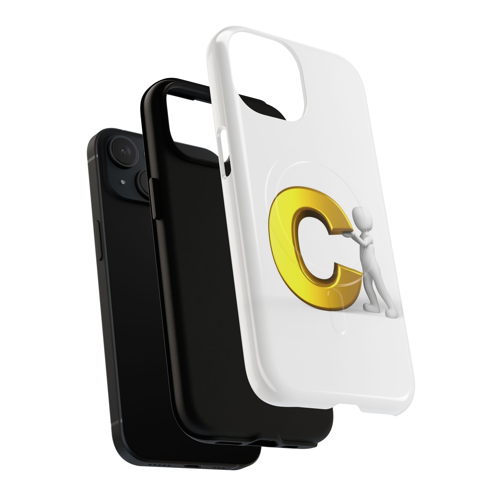 Gold Letter C Monogram Phone Case | Magnetic Tough Case