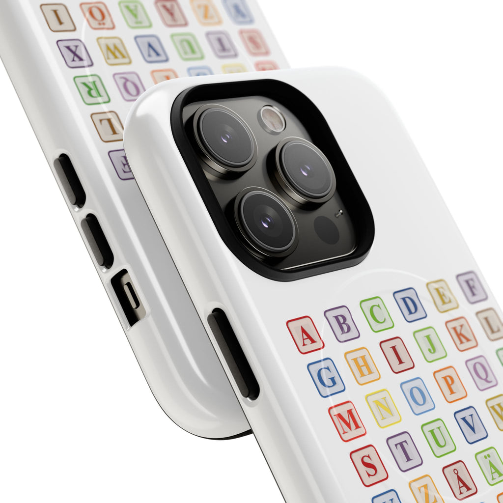 Alphabet Blocks Phone Case | Magnetic Tough Case, Colorful Letter Grid