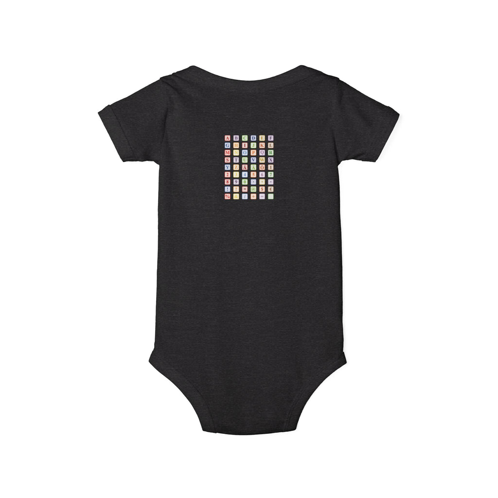 Colorful Alphabet Grid Infant One Piece | Baby Bodysuit