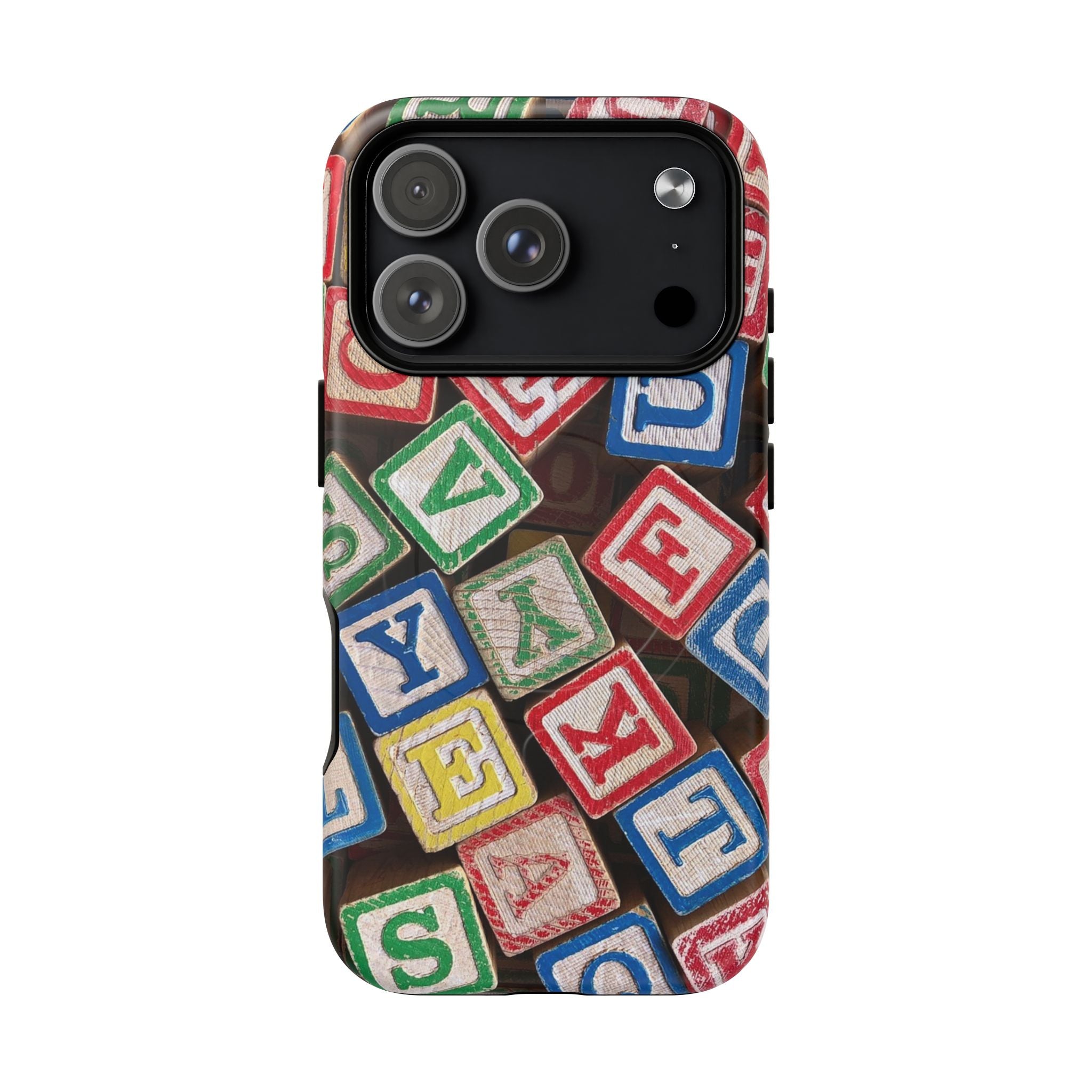 Vintage Alphabet Blocks Phone Case | Tough Magnetic Case