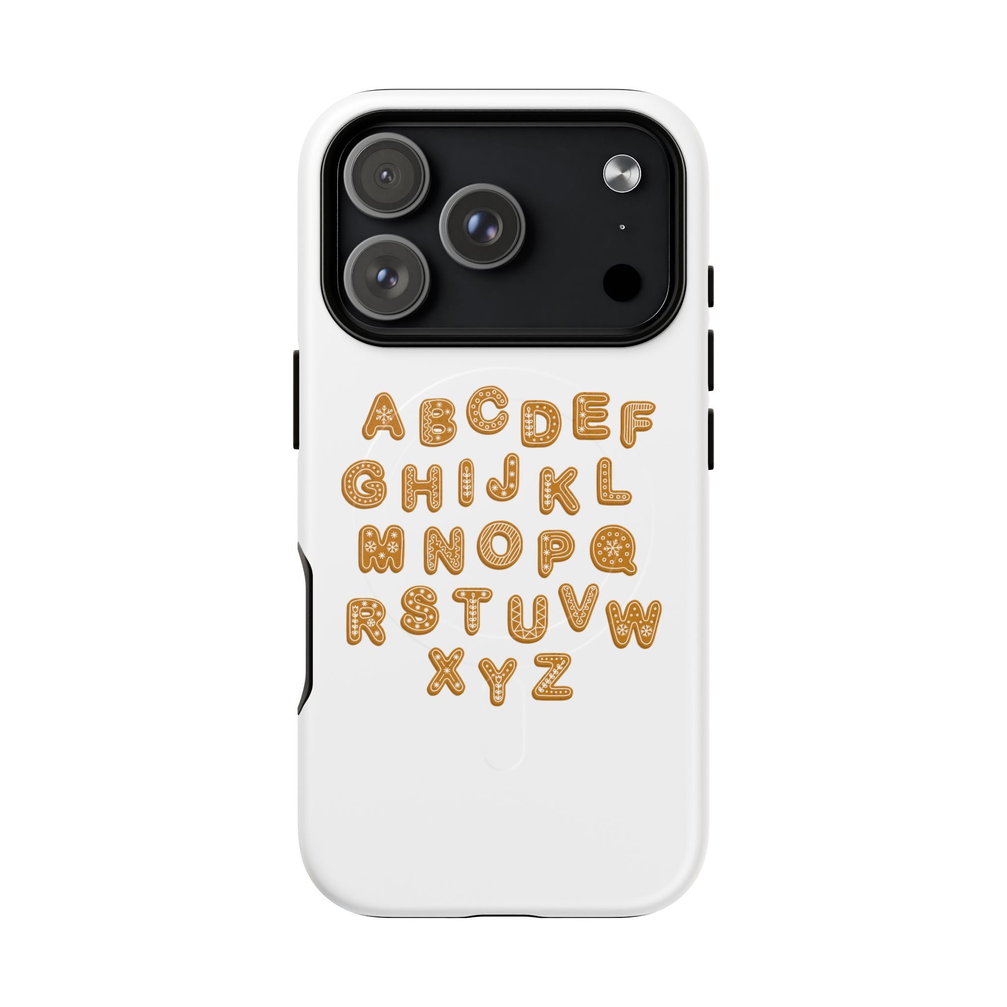 Coque de Téléphone Alphabet Cookie | Coque Magnétique Robuste, Lettrage Mignon