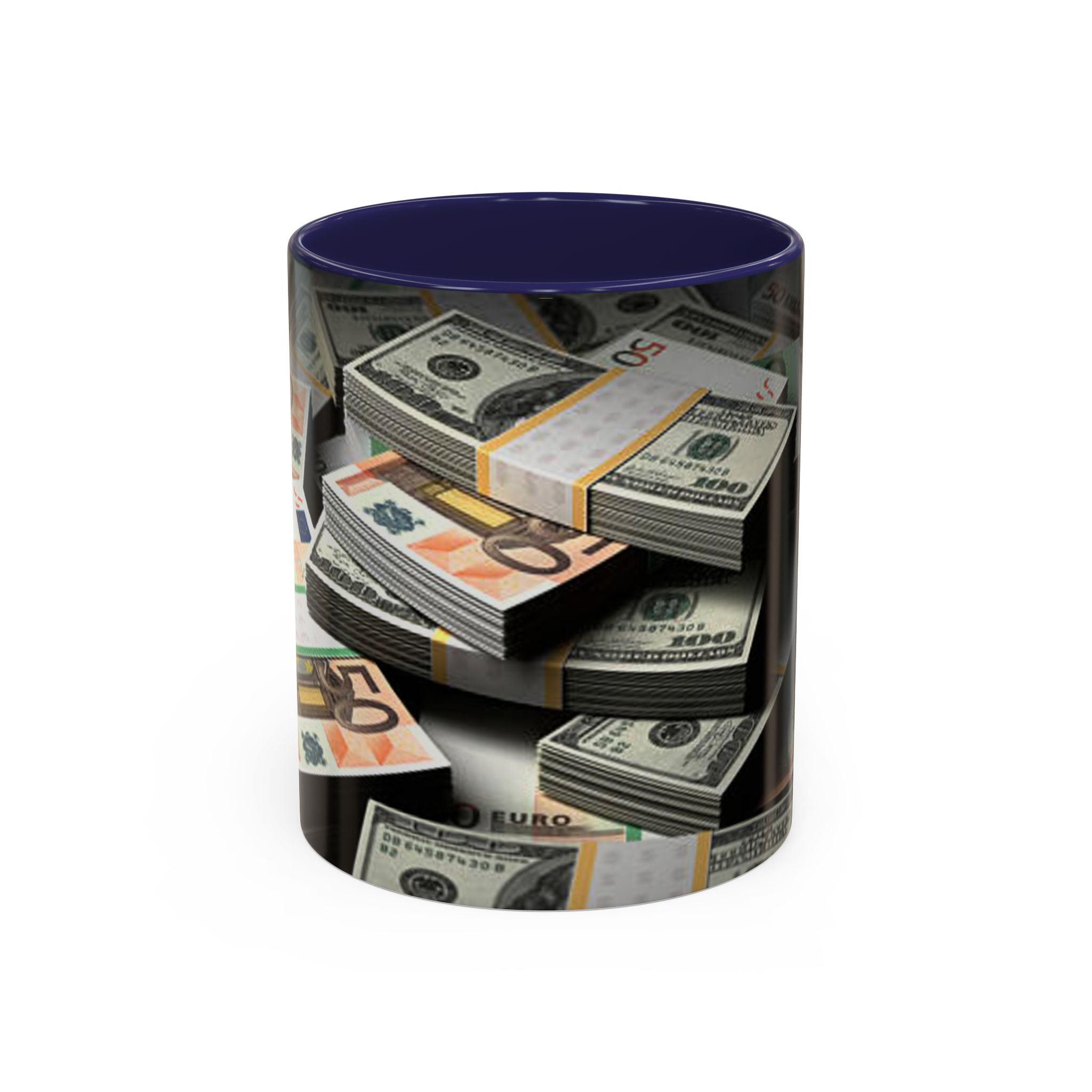 Tasses à Monnaie | Tasse à café bicolore 325 ml 444 ml, Motif Argent