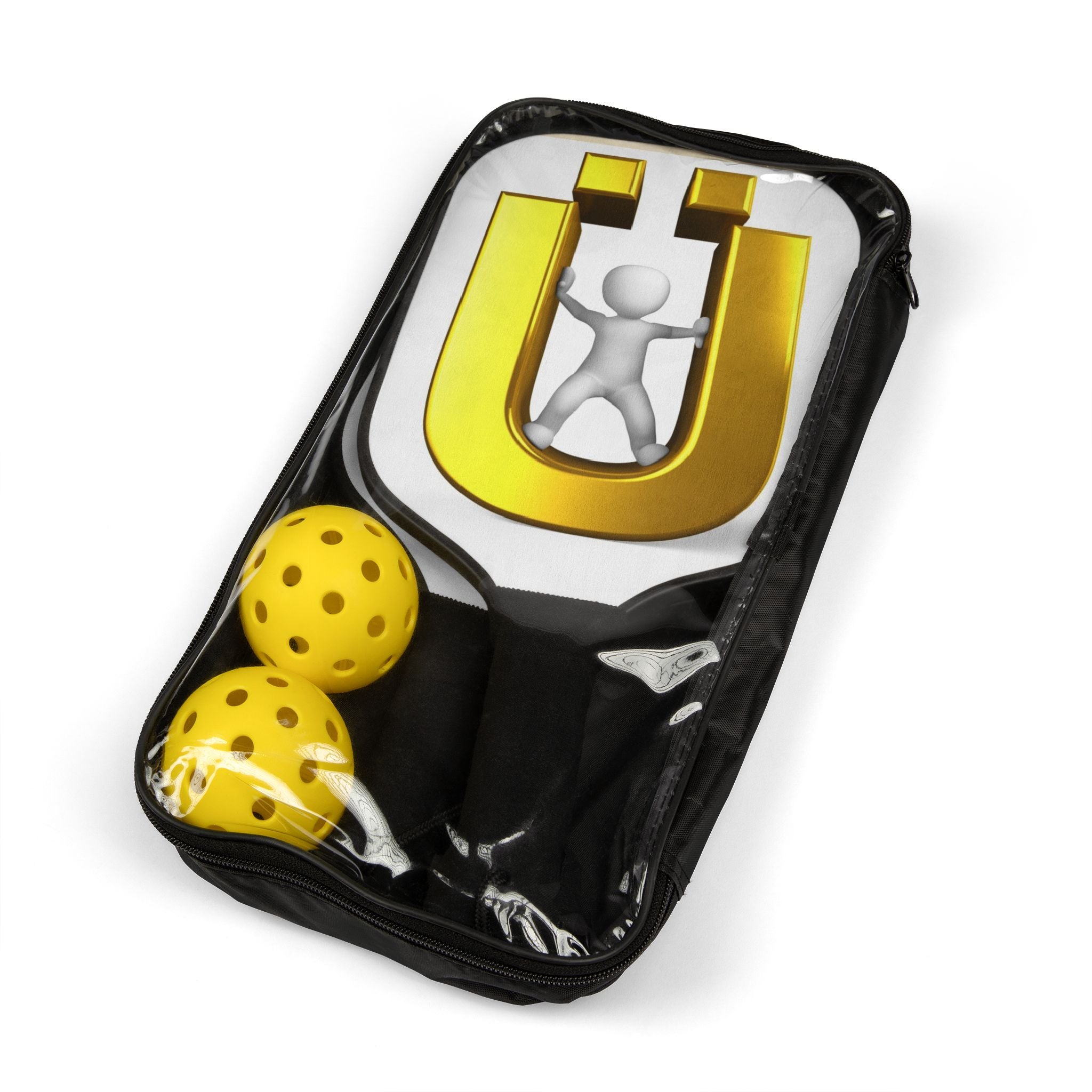 Gold Letter Ü Logo Pickleball Paddle Set | Pickleball Kit