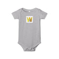 Gold Letter W Monogram Infant One Piece | Baby Bodysuit