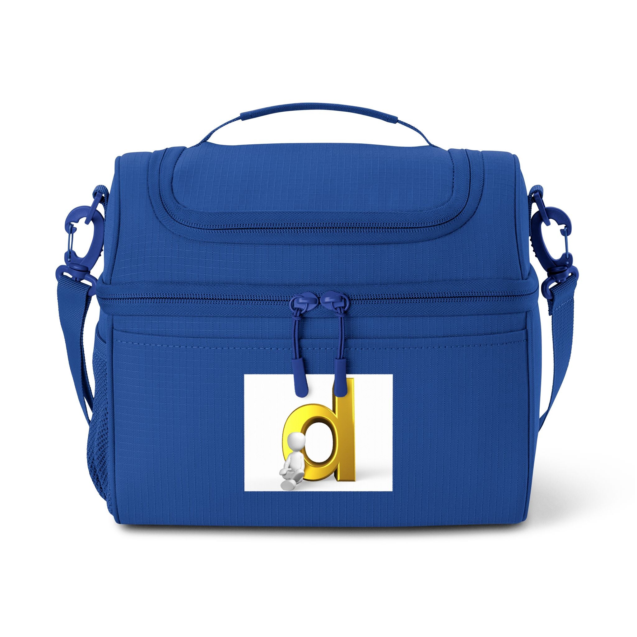 Gold Letter D Initial Cooler Bag | Monogram Lunch Tote, Personalized Letter D