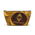 Ethereum Coin Accessory Pouch | Crypto Makeup Bag, T-Bottom Zipper Pouch