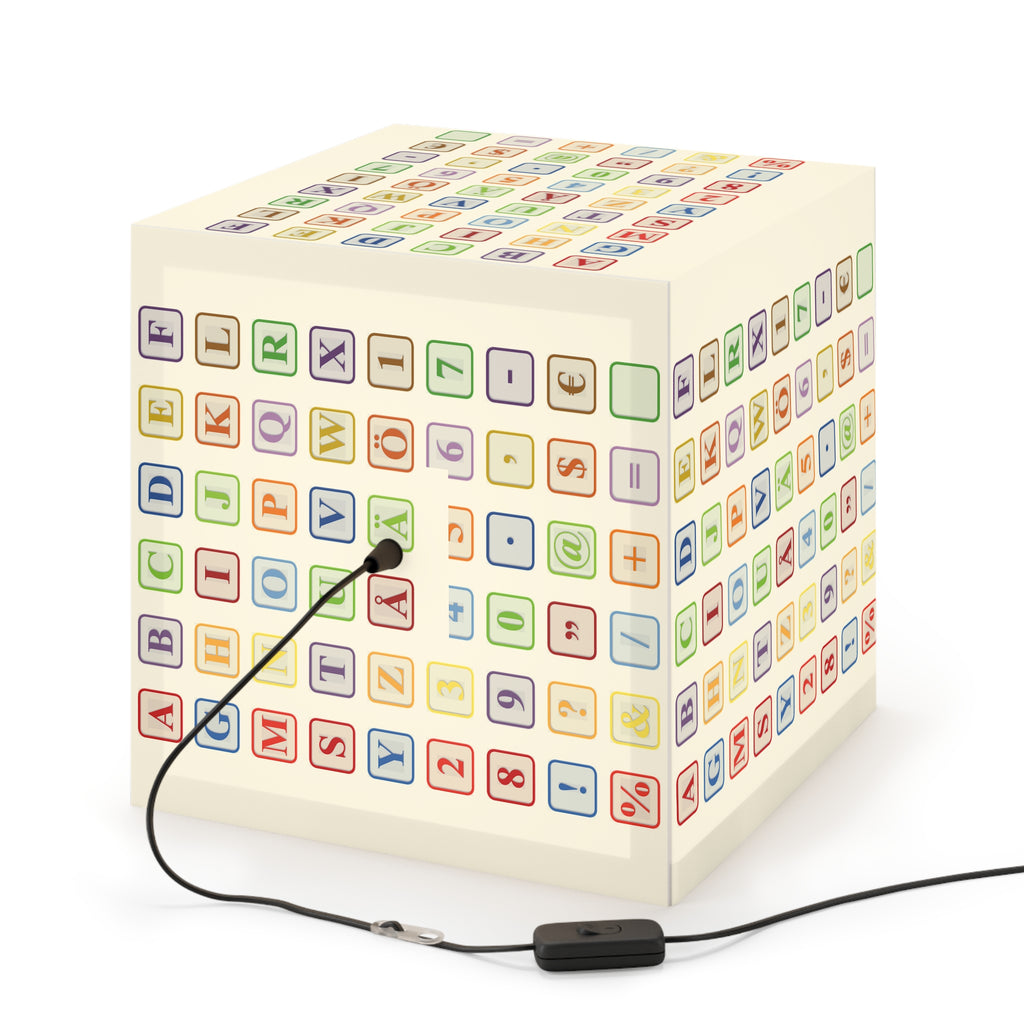 Alphabet Blocks Light Cube Lamp | Colorful Letter & Number Nursery Decor