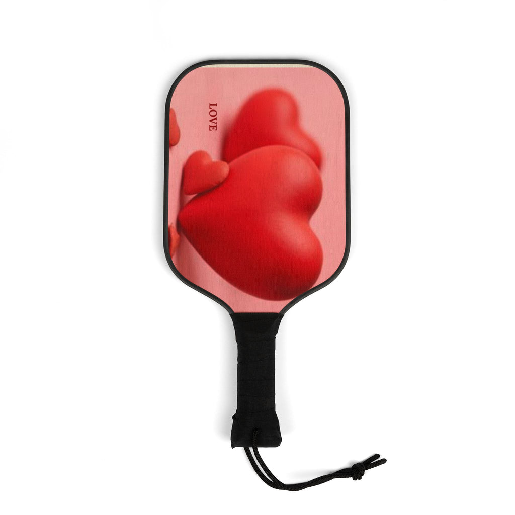 Red Heart Design Pickleball Paddle | Love Pattern Pickleball Kit