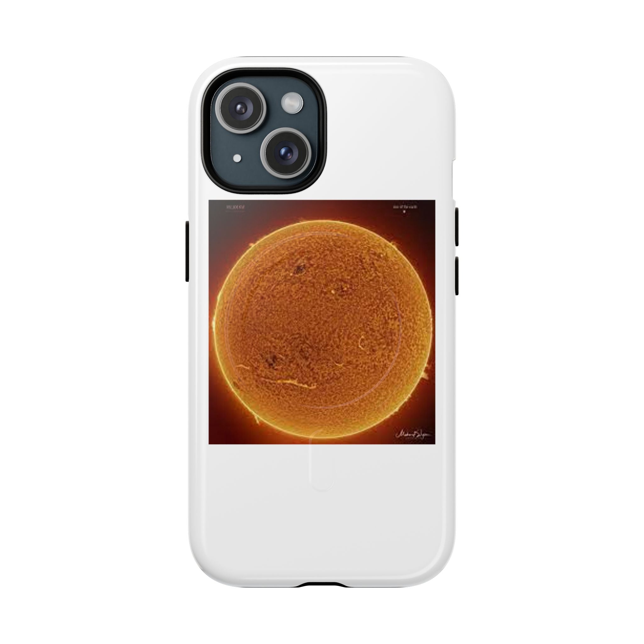 Coque de téléphone illustrée Disque Solaire | Coque magnétique résistante