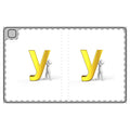 Yellow 3D Letter Y Tablet Folio Case | Monogram Initial Cover