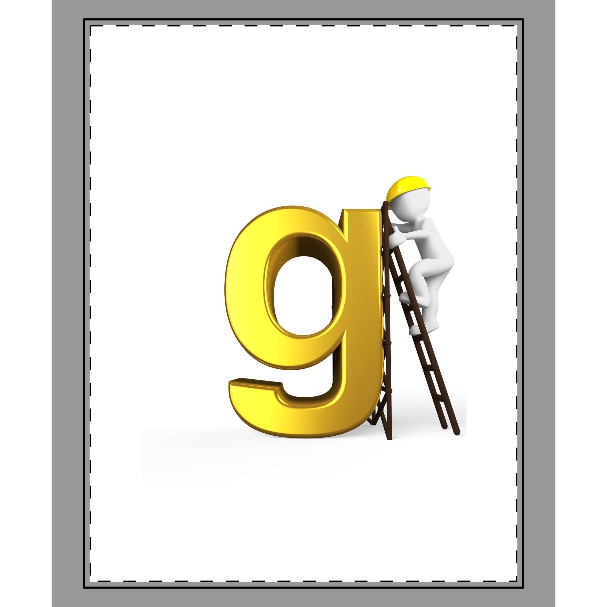 Woven-Style Coverlet | 3D Figure Building Gold Letter G