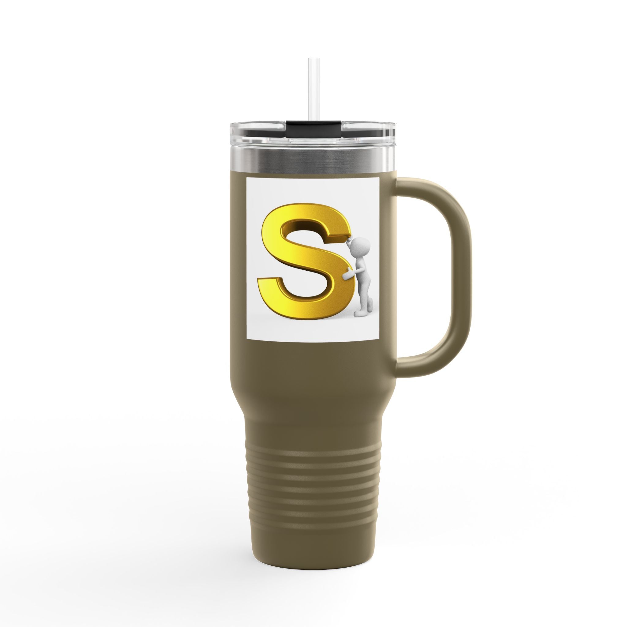 Large Gold Letter S monogram | Travel Mug