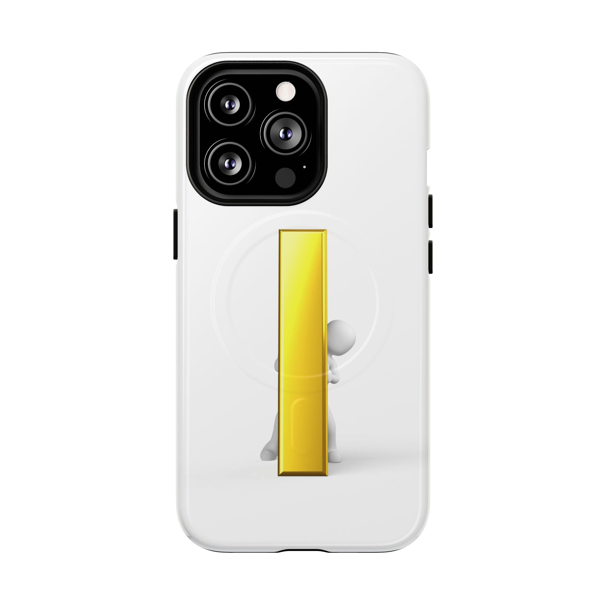 Yellow Gold Letter i 3D Figure phone case | Tough Magnetic Case