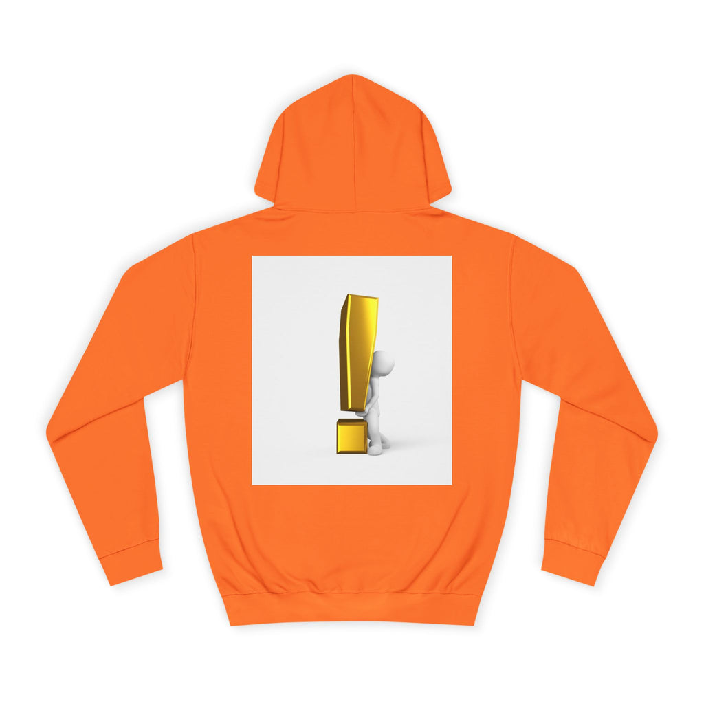 Gold Exclamation Mark Hoodie | Minimal Symbol Sweatshirt