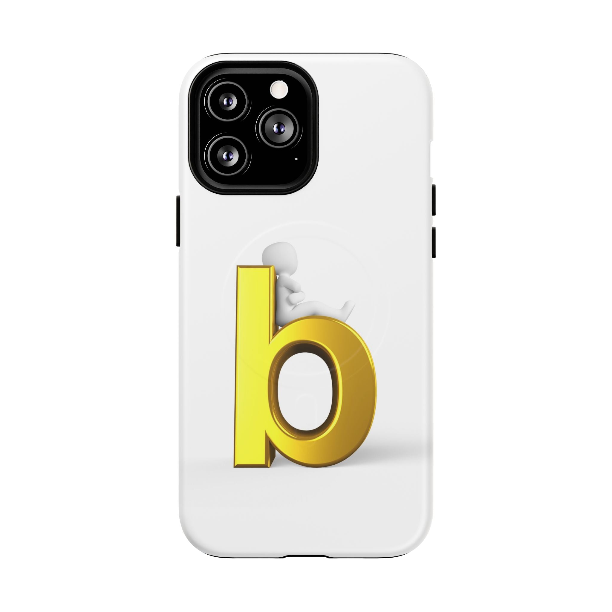 Coque de téléphone Lettre B dorée | Coque magnétique robuste