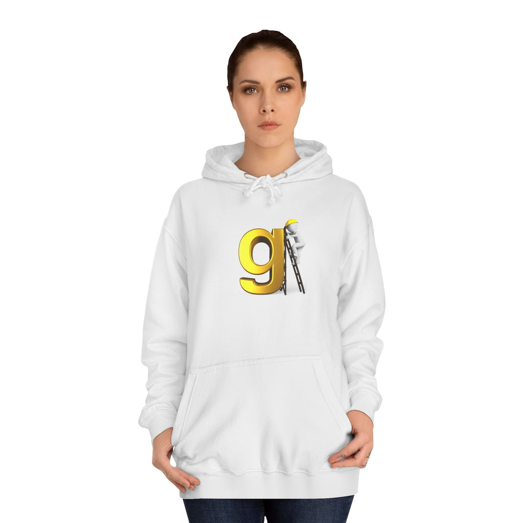 Gold Letter G with Painter Character Hoodie | Initial Monogram