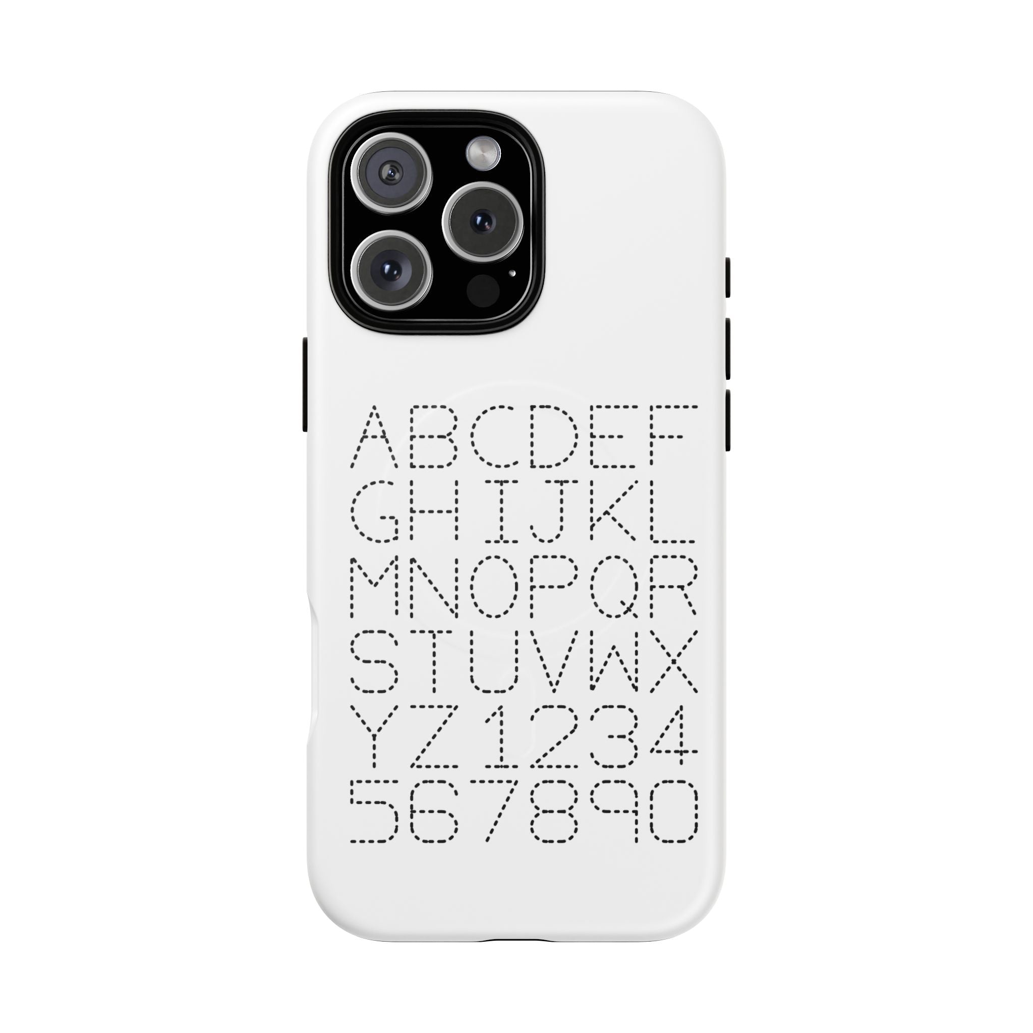 Coque de téléphone Alphabet à pois | Coque magnétique robuste