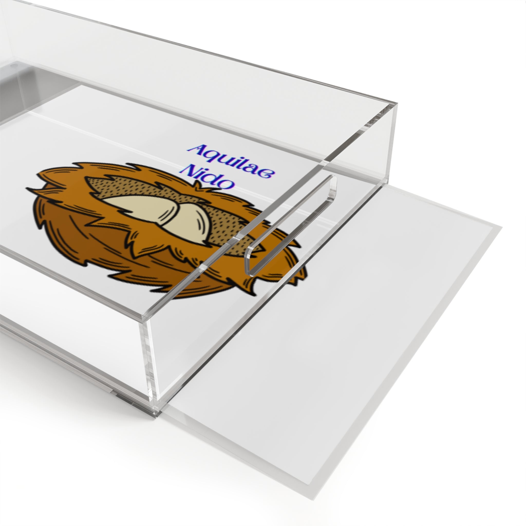 Bird Nest Illustration Acrylic Serving Tray | Nesting Eggs Home Decor