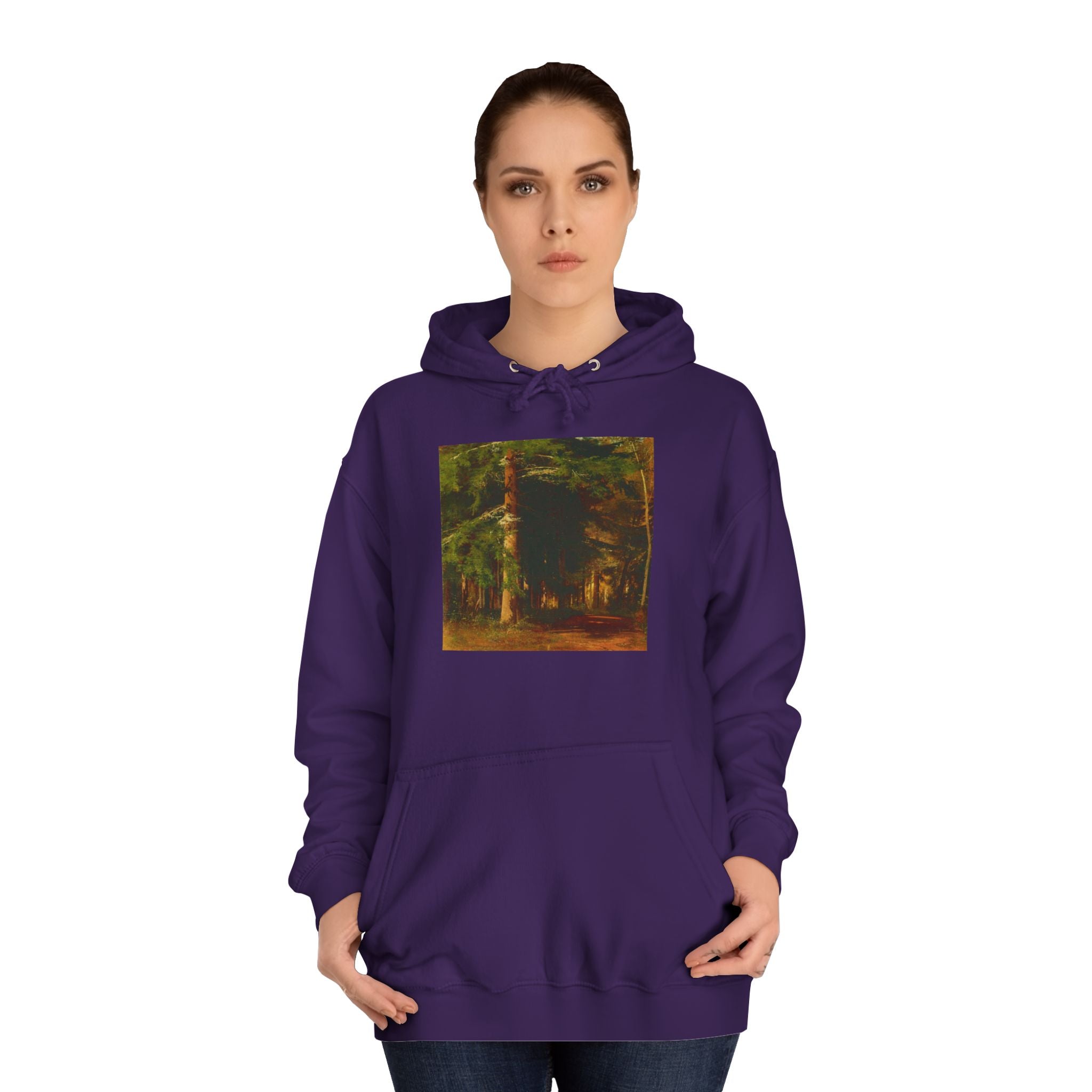 Forest Painting Hoodie | Vintage Woodland Trees Sweatshirt