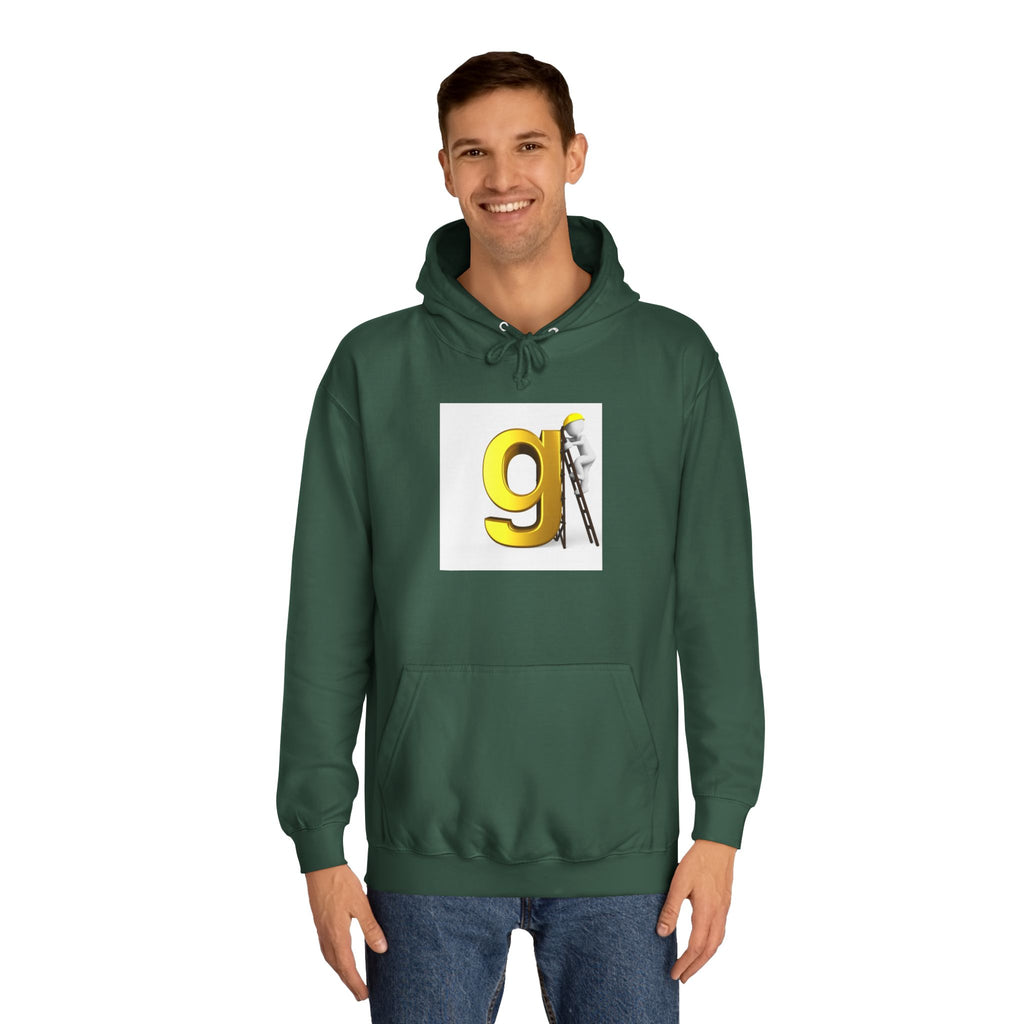 Gold Letter G with Painter Character Hoodie | Initial Monogram