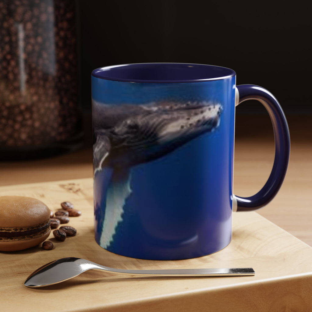Humpback Whale Ocean Photo Accent Coffee Mug | Whale Lover Mug