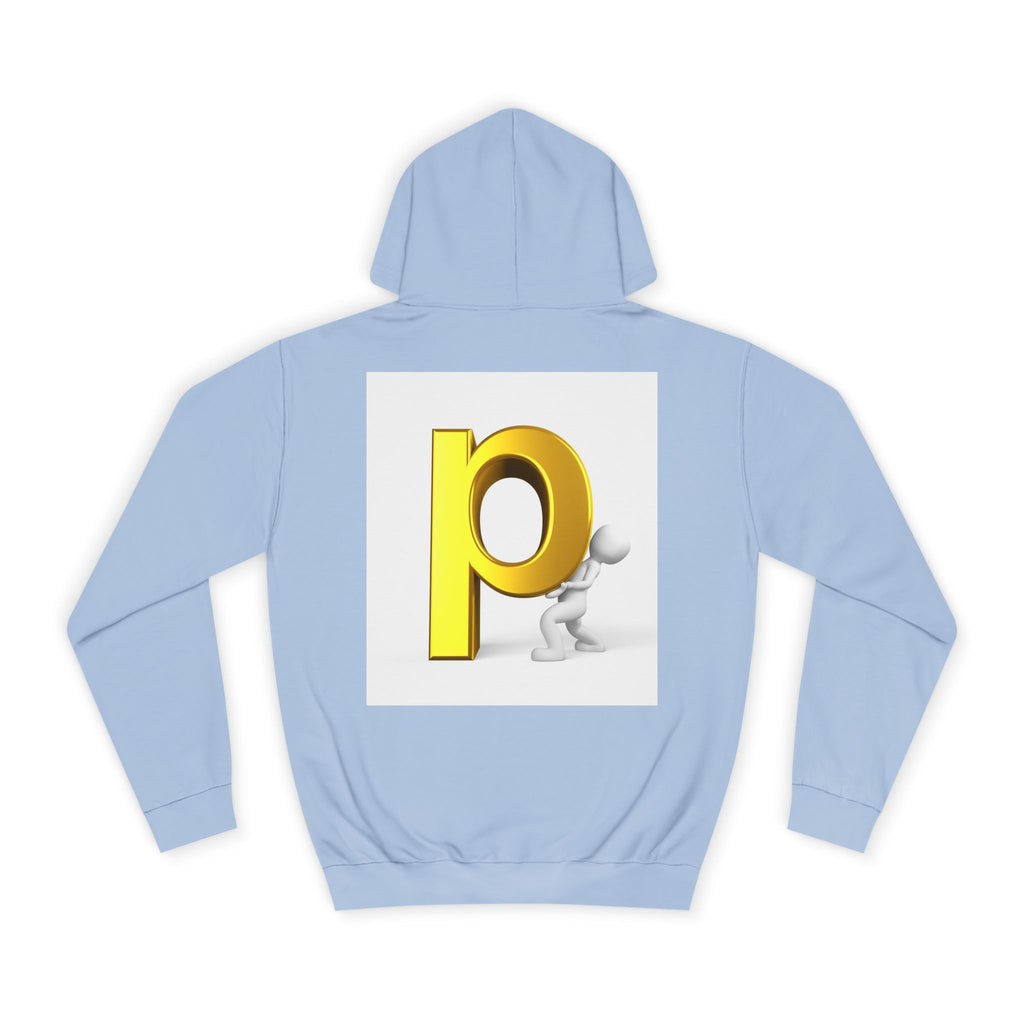 3D Letter P Character Hoodie | Initial P Monogram Pullover
