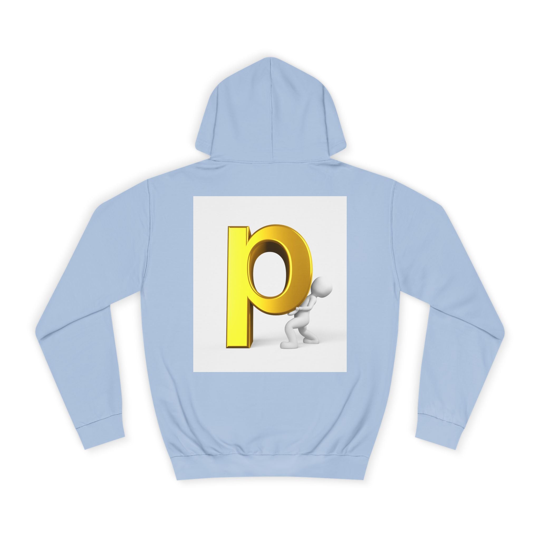 3D Letter P Character Hoodie | Initial P Monogram Pullover