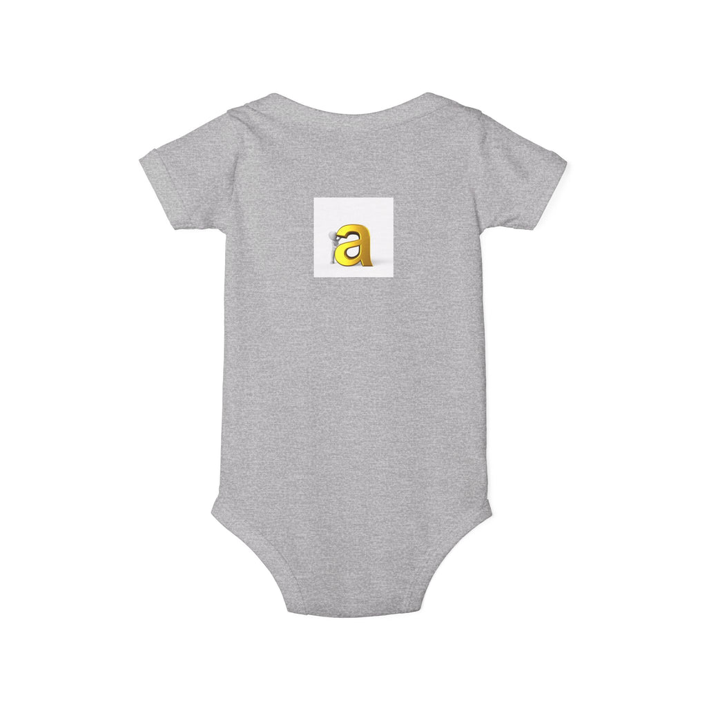 Gold Letter 'a' Baby Onesie | Infant Jersey One Piece
