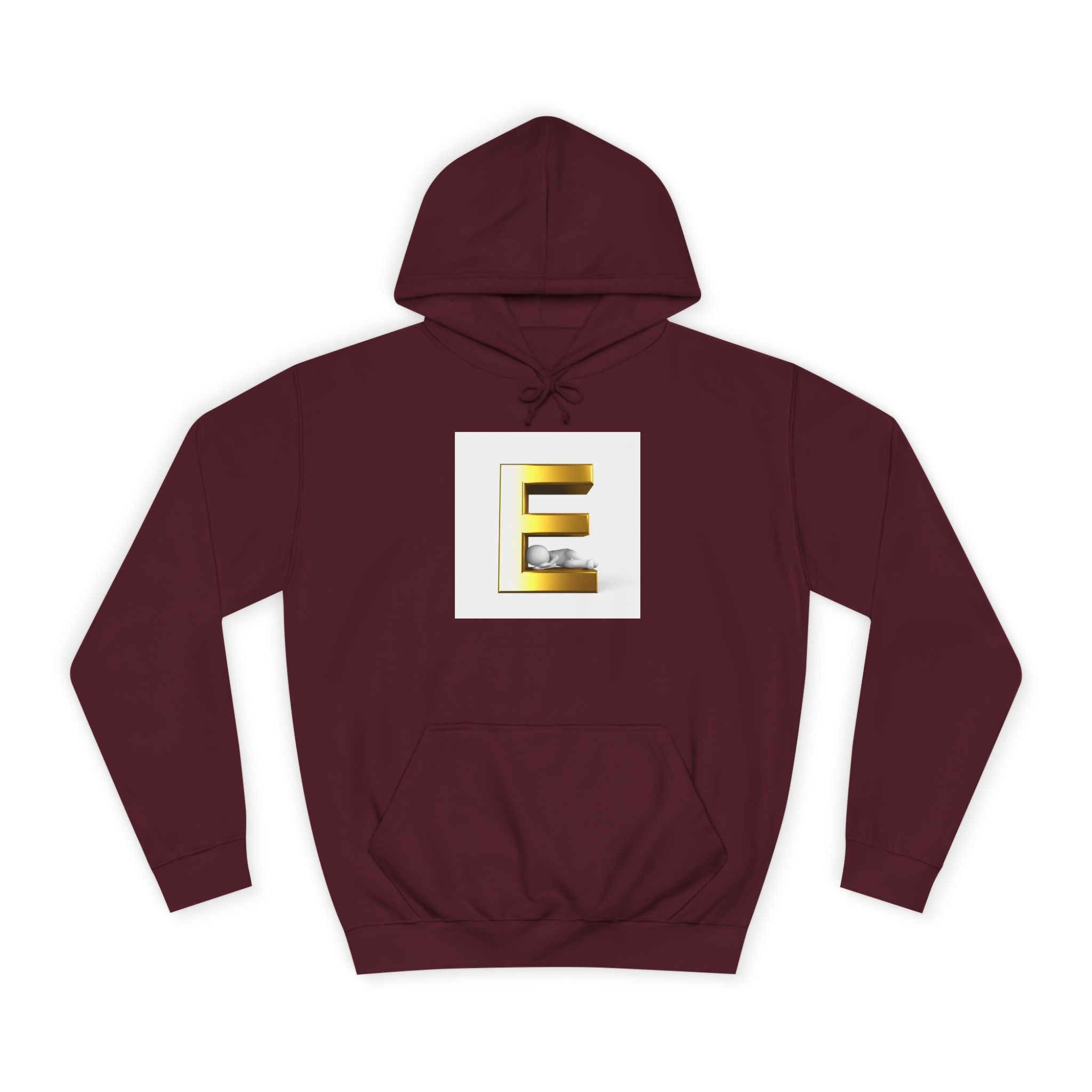 Sweat à capuche lettre E 3D dorée | Sweat-shirt initial monogramme