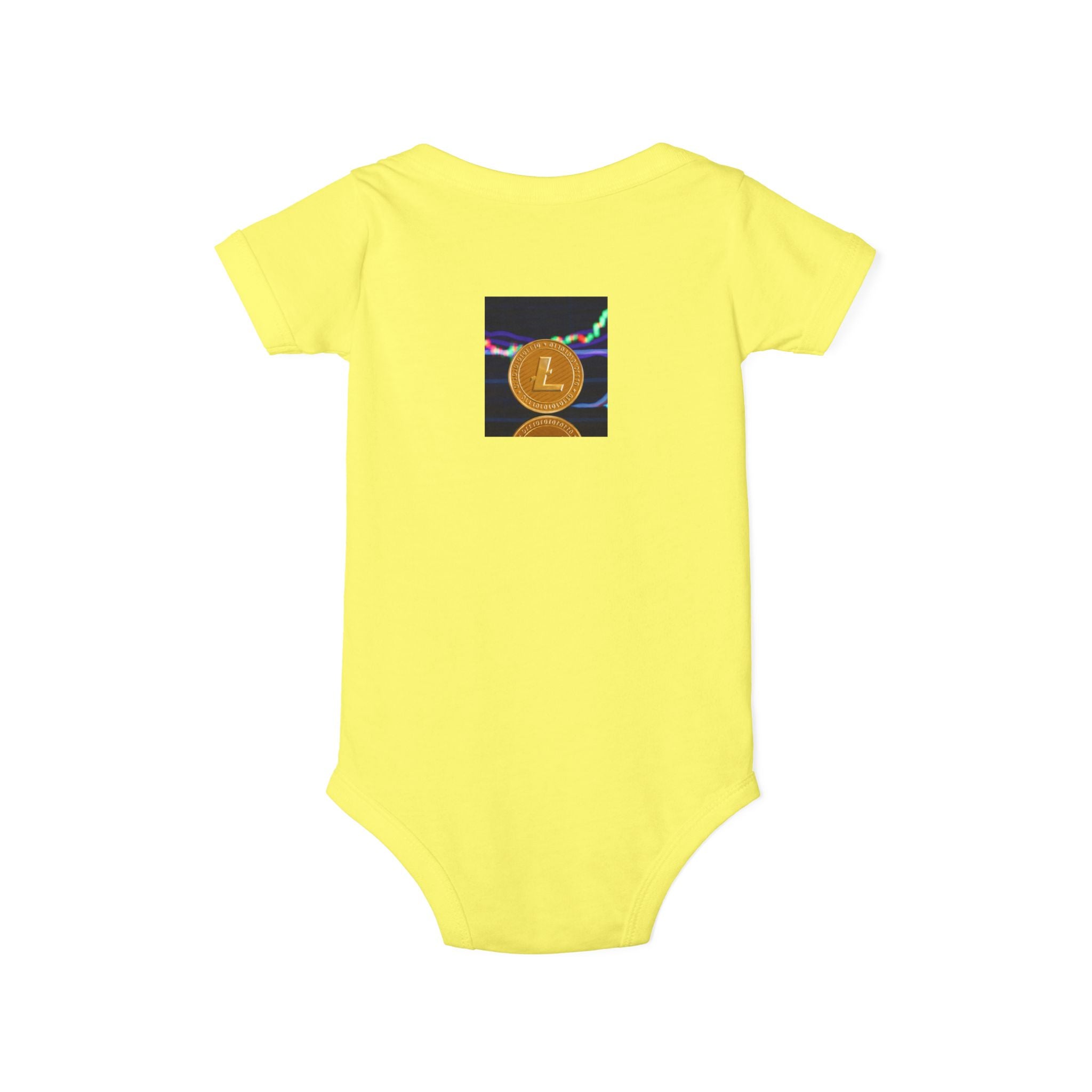 Litecoin Coin Graphic Infant Onesie | Cryptocurrency Baby Bodysuit