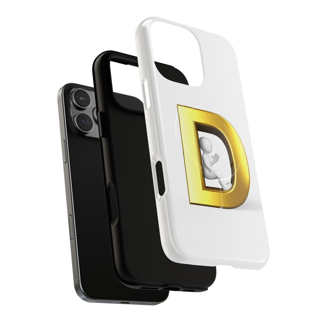 Gold Letter D Monogram Phone Case | Tough Magnetic Case