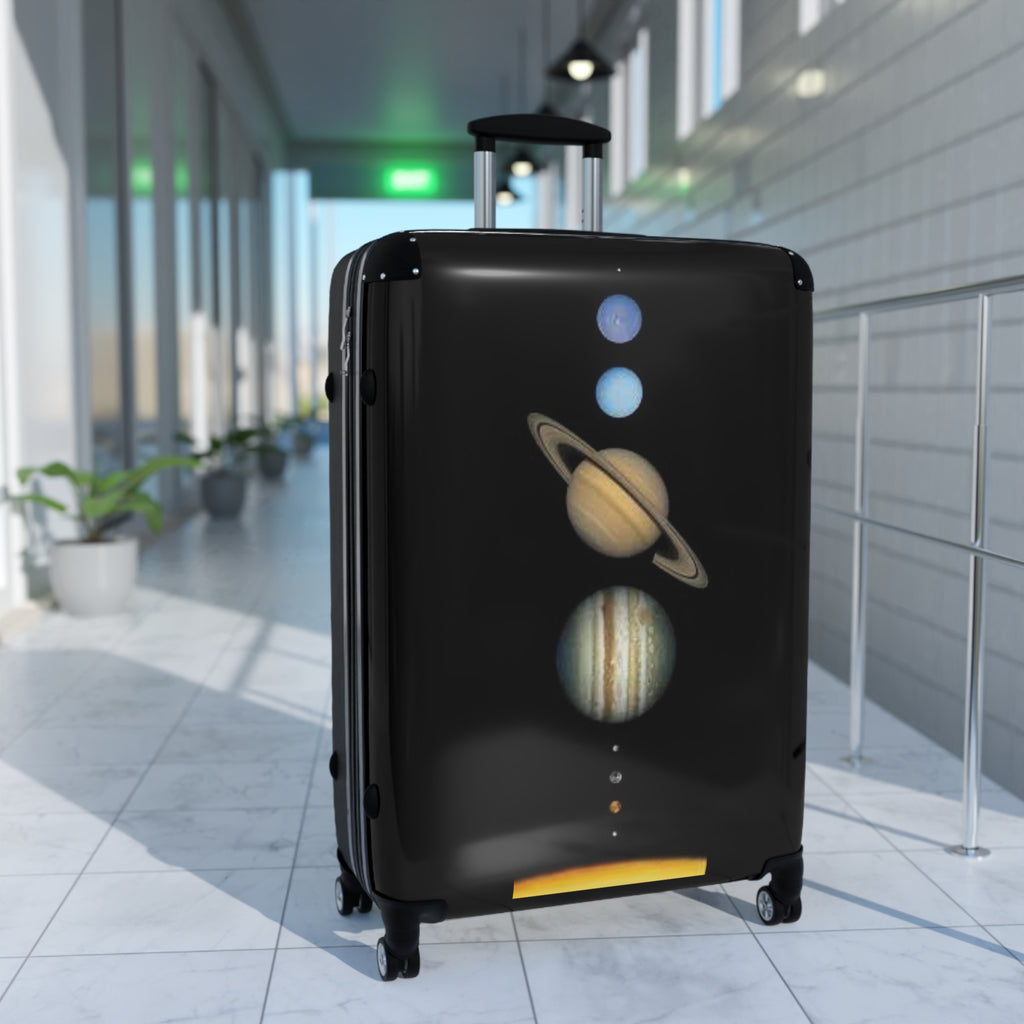 Vintage Planets Solar System Suitcase | Space Travel Luggage