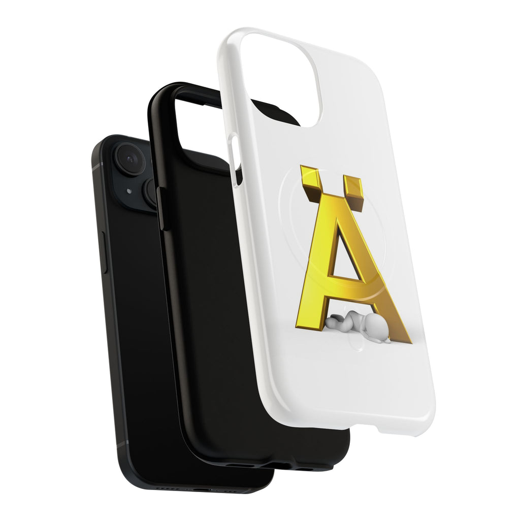 Gold Letter Ä Phone Case | Magnetic Tough Case, Initial Monogram