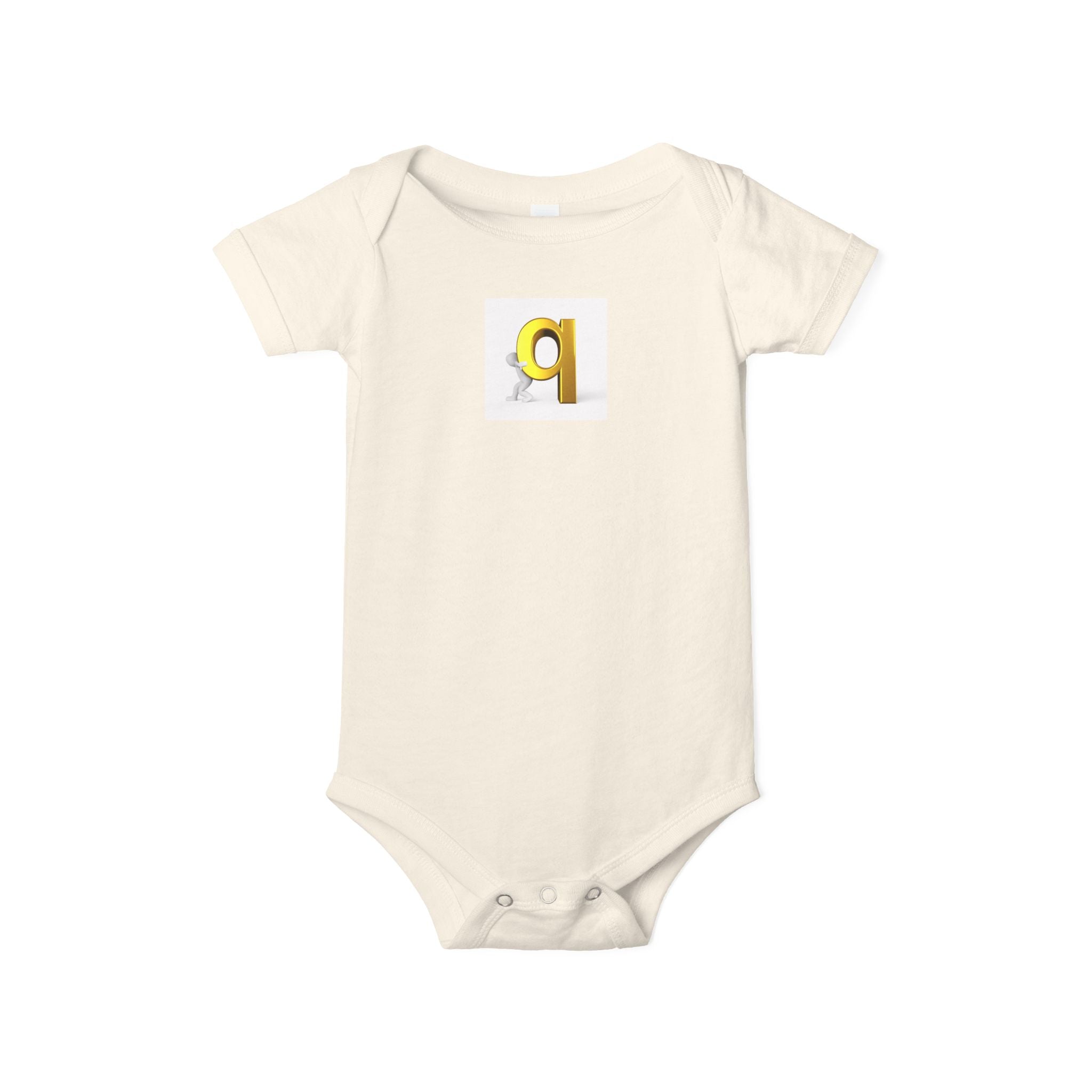 Body pour bébé illustration lettre q | Body minimaliste pour bébé